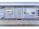 Condo's front door entrance with a welcome mat at 5330 Duralite St # 102, Las Vegas, NV 89122