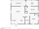 Floor plan showing living room, kitchen, bedroom, and bathroom at 3968 Mont Blanc Way, Las Vegas, NV 89124