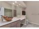 Elegant bathroom with vessel sink and walk-in shower at 3767 Darren Thornton Way, Las Vegas, NV 89120