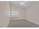 Bright bedroom featuring a window seat and ceiling fan at 3767 Darren Thornton Way, Las Vegas, NV 89120