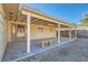 Covered patio with a bench, ideal for outdoor relaxation at 4386 El Carnal Way, Las Vegas, NV 89121