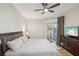 King bedroom with private patio access and walk-in closet at 8737 Red Brook Dr # 103, Las Vegas, NV 89128