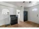 Simple kitchen layout with an adjacent refrigerator offering a basic cooking space at 1925 Franklin Ave, Las Vegas, NV 89104
