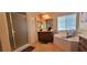 Clean bathroom, featuring a shower and bathtub at 6647 Rego Park Ct, Las Vegas, NV 89166