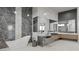 Spa-like bathroom showcasing a freestanding tub, marble accents, and a vanity area with dual sinks at 1487 Reims Dr, Henderson, NV 89012