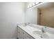 Bathroom featuring a double sink vanity with large mirror and tub/shower combo at 204 Orland St # 2, Las Vegas, NV 89107