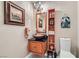 Elegant powder room with a unique vessel sink and stylish vanity at 5205 Sandy Cactus Ln, Las Vegas, NV 89149