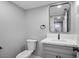 Bathroom with a modern vanity, quartz countertop, and updated fixtures at 3531 W Arby Ave, Las Vegas, NV 89118