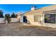 Large backyard with block wall and small fountain at 6143 Basilone Ave, Las Vegas, NV 89122