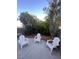 Small fenced patio with seating area and plants at 2760 Stargate St, Las Vegas, NV 89108