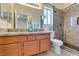 Bathroom with granite countertop and shower at 445 Wright Way, Henderson, NV 89015