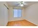 Bedroom with hardwood floors and window at 445 Wright Way, Henderson, NV 89015