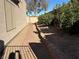 Side yard with walkway and landscaping at 445 Wright Way, Henderson, NV 89015