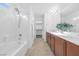 Bathroom with double vanity, bathtub and shower at 5266 Sherwood Forest Ln, Las Vegas, NV 89122