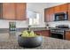 Granite kitchen counter with decorative pears at 5266 Sherwood Forest Ln, Las Vegas, NV 89122