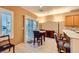 This breakfast nook features a dining area, shutters, and a built-in cabinet at 7804 Island Rail Dr, North Las Vegas, NV 89084
