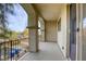 Outdoor balcony with decorative pillars and railing, perfect for enjoying the view at 7579 Harwich Bay Ave, Las Vegas, NV 89179