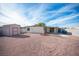 Backyard view of the house with storage shed at 1208 Clairemont St, Las Vegas, NV 89110