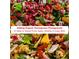 Two bowls of fresh-cut fruit and vegetable salad with pomegranate and mixed greens at 3013 Sungold Dr, Las Vegas, NV 89134