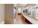 Clean bathroom, double vanity, and a shower/tub combo at 3490 S Adobe Ct, Pahrump, NV 89048