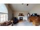 Bright living room featuring a fireplace and large windows, with plenty of seating at 3490 S Adobe Ct, Pahrump, NV 89048