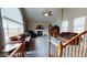 Spacious living room with vaulted ceilings, fireplace, and ample natural light at 3490 S Adobe Ct, Pahrump, NV 89048
