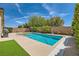 Backyard swimming pool surrounded by artificial putting green at 3605 Sapphire Sea Ct, North Las Vegas, NV 89031