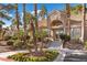 Community clubhouse with landscaping and entrance at 2628 Starfish Ct, Las Vegas, NV 89128