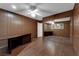 Bedroom features a desk and mirrored closet doors reflecting the room at 3690 S Rosecrest Cir, Las Vegas, NV 89121