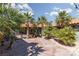 Beautiful courtyard with flagstone and lush landscaping at 440 Probst, Las Vegas, NV 89110