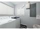 Laundry room with washer, dryer, and ample storage at 440 Probst, Las Vegas, NV 89110