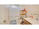 Clean bathroom with shower/tub combo and modern vanity at 5029 Bloodhound St, Las Vegas, NV 89122