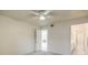 Light-filled bedroom with ceiling fan and access to bathroom at 2725 S Nellis Blvd # 1096, Las Vegas, NV 89121