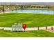 Scenic park with pond, walking paths, and city views at 356 Espressivo St, Henderson, NV 89011