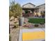 Beautiful backyard with rock features and gazebo at 10205 Starlit Canyon Ct, Las Vegas, NV 89141