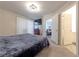 Comfortable bedroom with a view to the dining area at 1904 Las Palmas Ln # 203, Laughlin, NV 89029