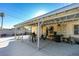 Covered patio, storage shed, and space for grilling at 4690 E Utah Ave, Las Vegas, NV 89104