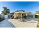 Large backyard with covered patio and storage shed at 4690 E Utah Ave, Las Vegas, NV 89104