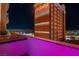 Balcony offering stunning city views at night at 150 Las Vegas Blvd # 814, Las Vegas, NV 89101