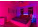 Bright bedroom with colorful bedding and ambient lighting at 150 Las Vegas Blvd # 814, Las Vegas, NV 89101