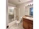 Clean bathroom with shower/tub combo and granite countertop at 2521 Sierra Luna Ave # 106, Las Vegas, NV 89106