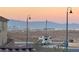 View of Las Vegas skyline and mountains at sunset at 2609 Via Napoli, Henderson, NV 89044