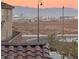 Scenic view of Las Vegas skyline at sunset from property at 2609 Via Napoli, Henderson, NV 89044