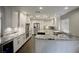 Modern kitchen featuring white cabinetry, granite countertops, stainless steel appliances, and ample counter space at 427 Norridgewock St, Henderson, NV 89074