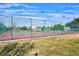 Well-maintained tennis courts with surrounding fence and green space at 3768 Territory St, Las Vegas, NV 89121