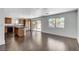 Kitchen with dark wood cabinets and an island at 4788 Frankfurt Ct, Las Vegas, NV 89147