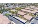 Overhead view of condo community with covered parking, well-maintained landscaping, and charming architecture at 2151 Hussium Hills St # 207, Las Vegas, NV 89108