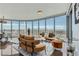 Sophisticated living room with panoramic city views and modern decor at 322 Karen Ave # 2007, Las Vegas, NV 89109