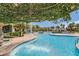 Relaxing pool area with a waterfall and spa at 322 Karen Ave # 2007, Las Vegas, NV 89109