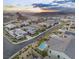 Aerial view of homes with pools, showcasing a desirable community at 31 Vista Outlook St, Henderson, NV 89011